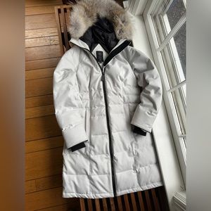 Canada Goose Black Label Pembina Coat — size M — Silverbirch color